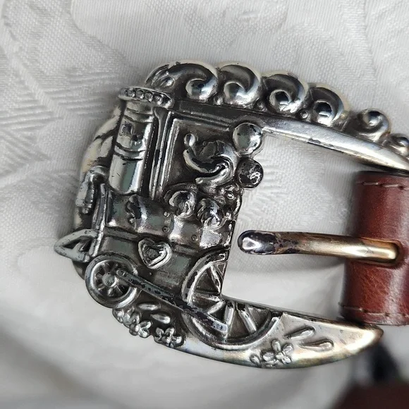 Brighton Mickey Mouse Train Lizard Print Belt Size 32 - Picture 13 of 13